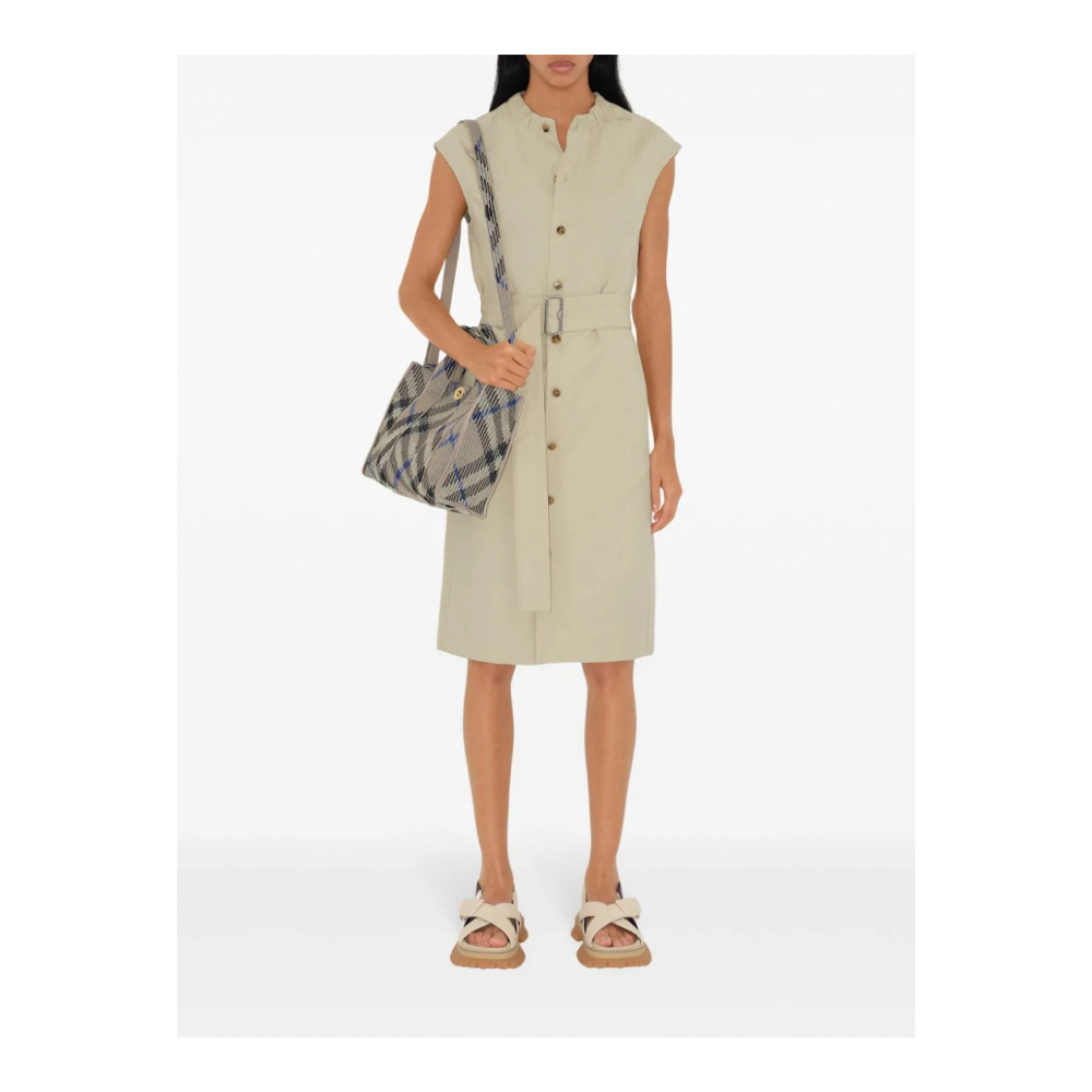 Women's 'Mini Check Knitted' Tote Bag