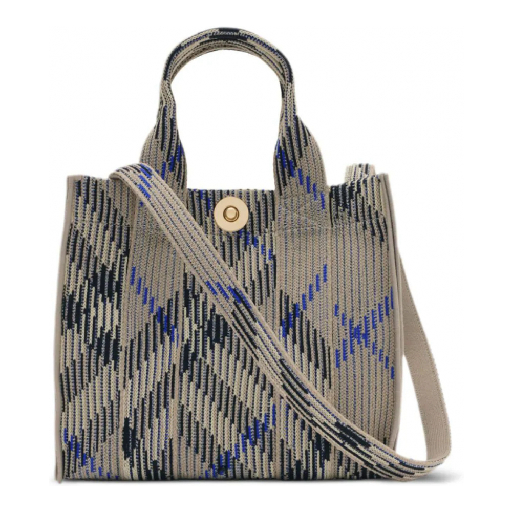 Women's 'Mini Check Knitted' Tote Bag