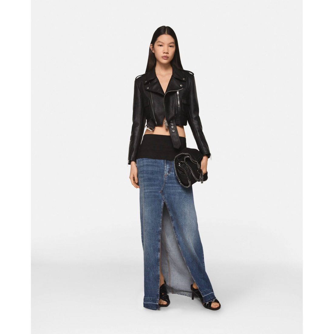 Jupe Maxi 'Tuxedo-Inspired' pour Femmes