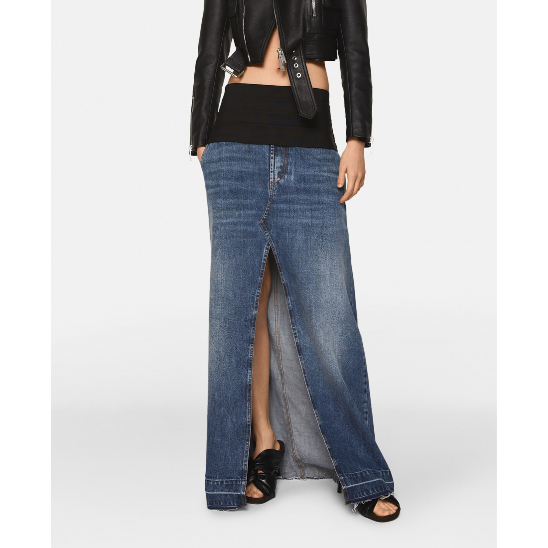 Jupe Maxi 'Tuxedo-Inspired' pour Femmes