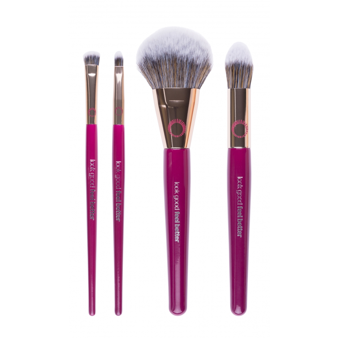 Set de pinceaux de maquillage 'Luxury' - 4 Pièces