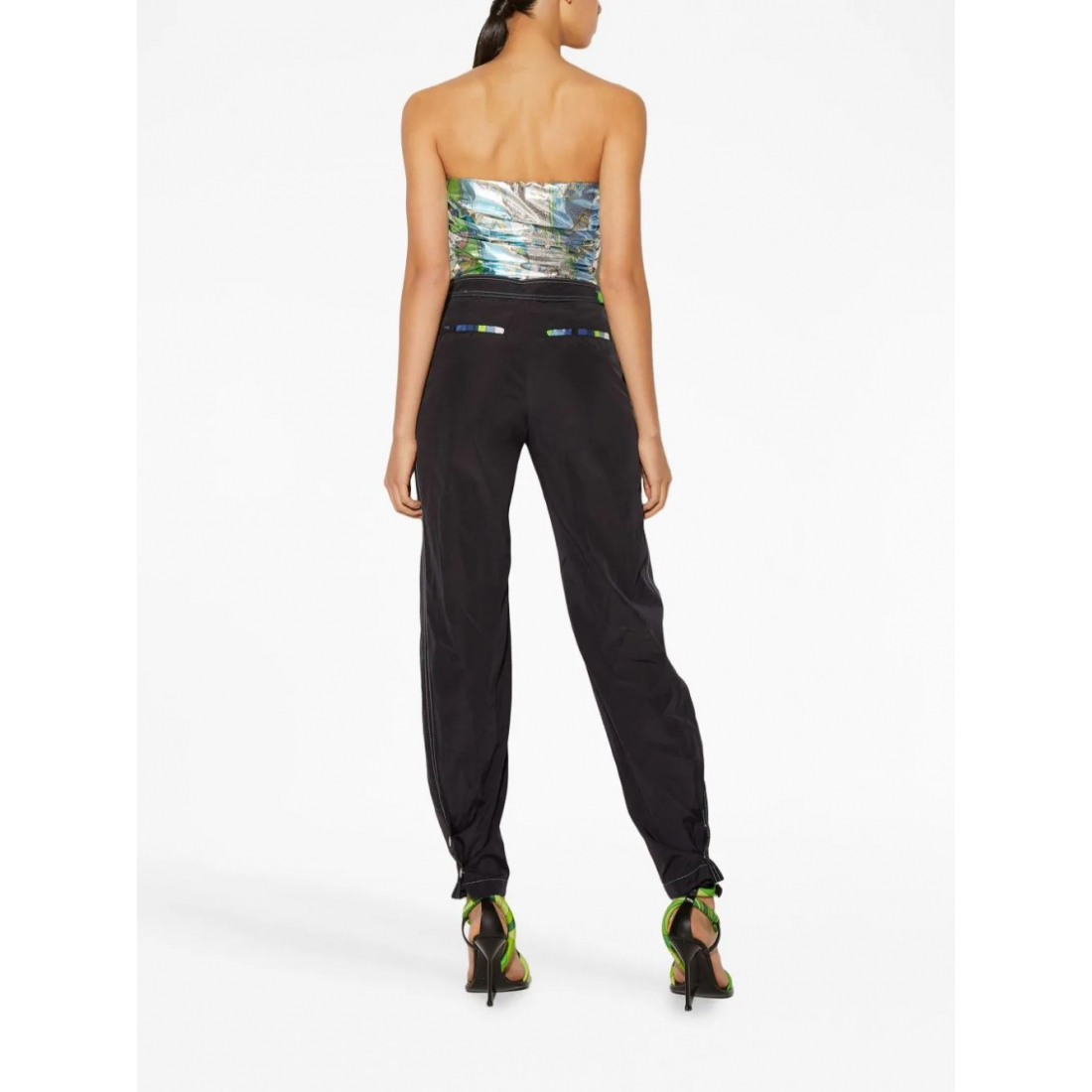 Pantalon 'Logo-Print High-Waisted' pour Femmes