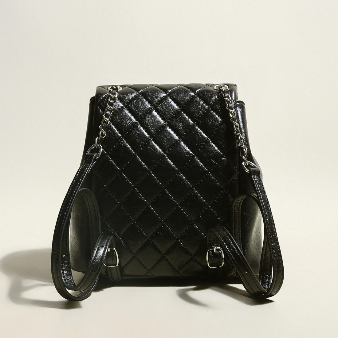 'Multi-Pocket Chainstrap Quilted' Rucksack für Damen