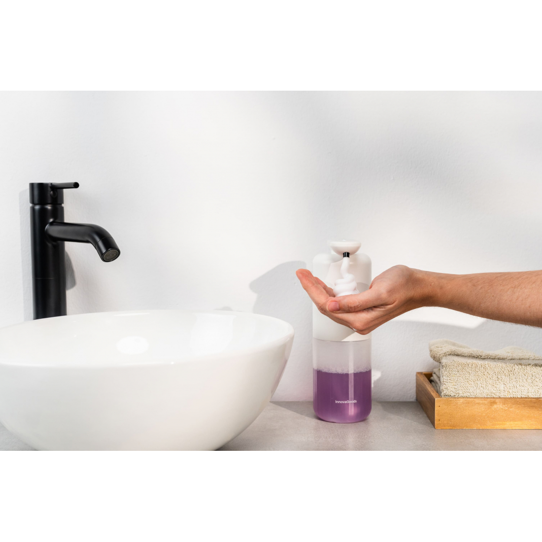 Distributeur Automatique Rechargeable de Savon Mousse Bitefom