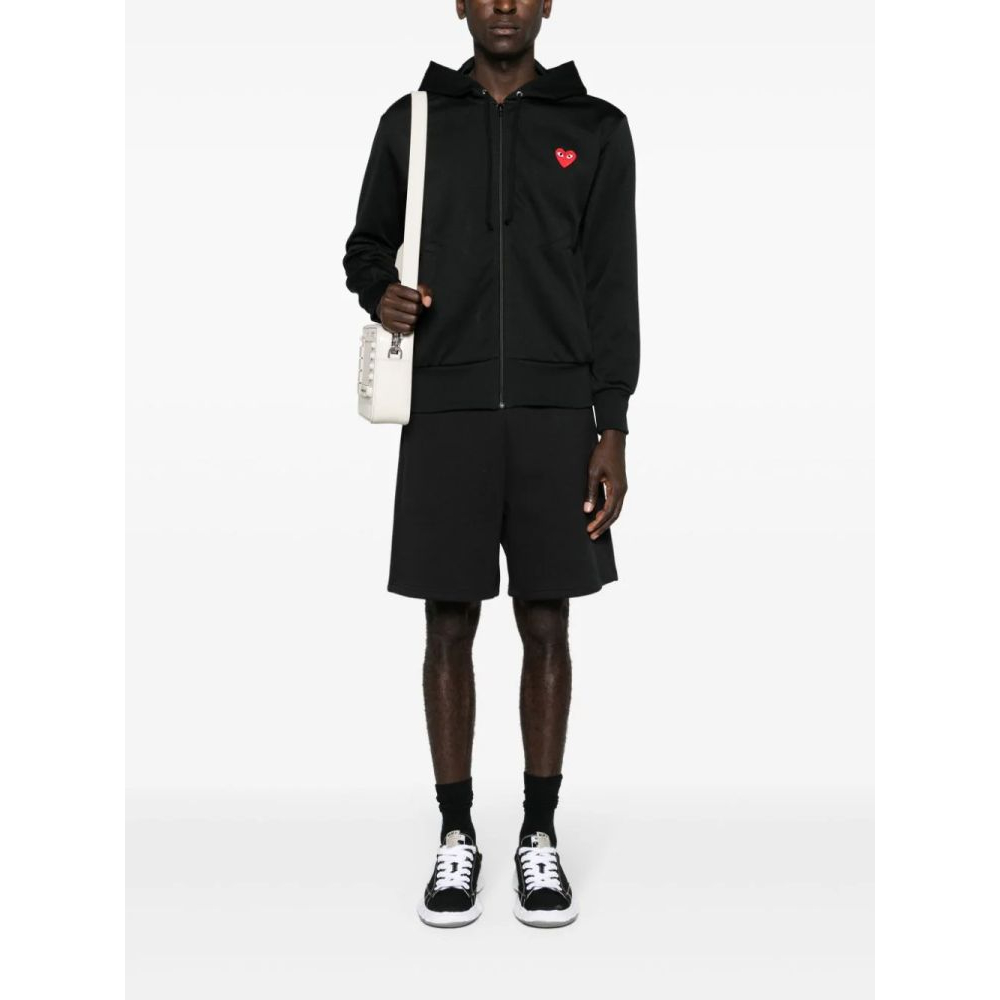 'Heart-Embroidered Zip-Up' Trainingsjacke