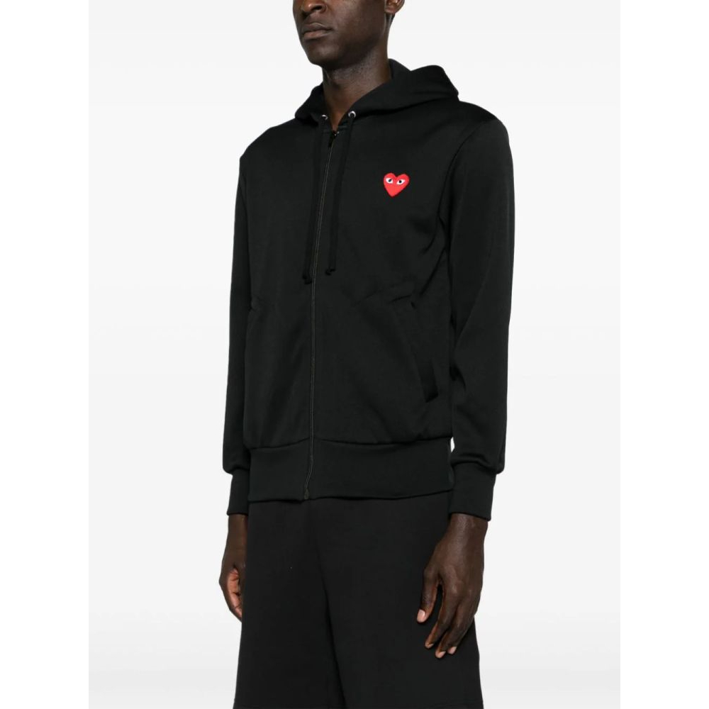 'Heart-Embroidered Zip-Up' Trainingsjacke