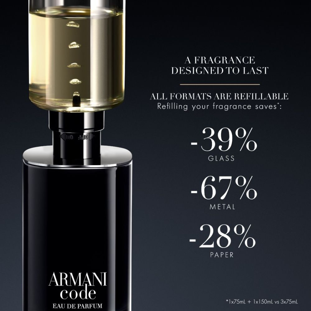 Eau de Parfum - Rechargeable 'Armani Code' - 50 ml
