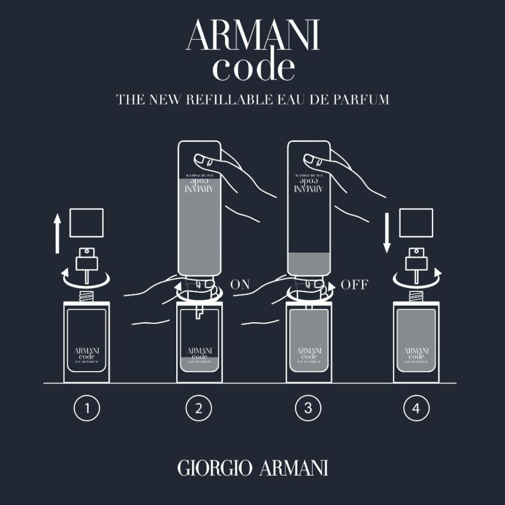 Eau de Parfum - Rechargeable 'Armani Code' - 50 ml