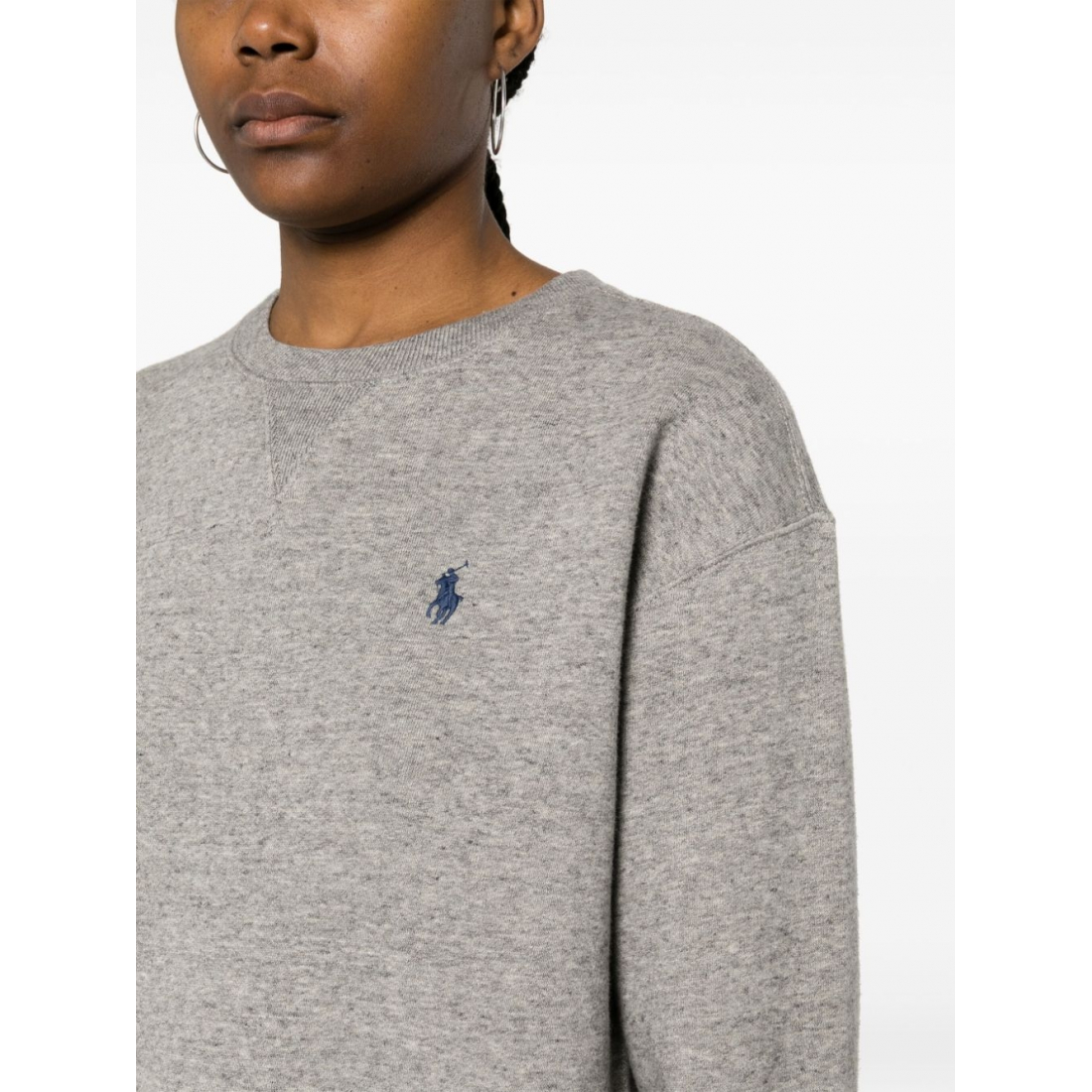 Sweatshirt 'Embroidered-Logo' pour Femmes