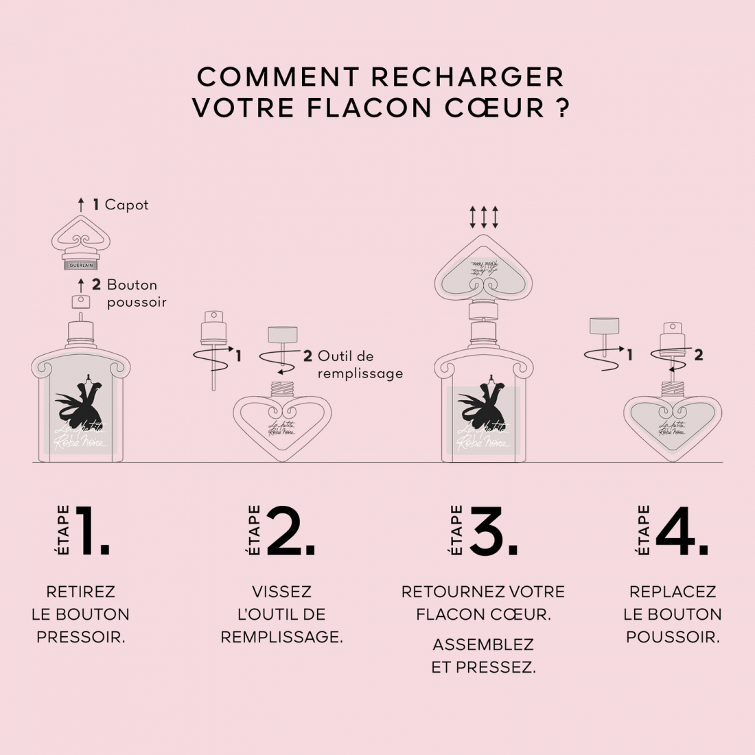 Eau de parfum 'La Petite Robe Noire Flacon Coeur' - 20 ml