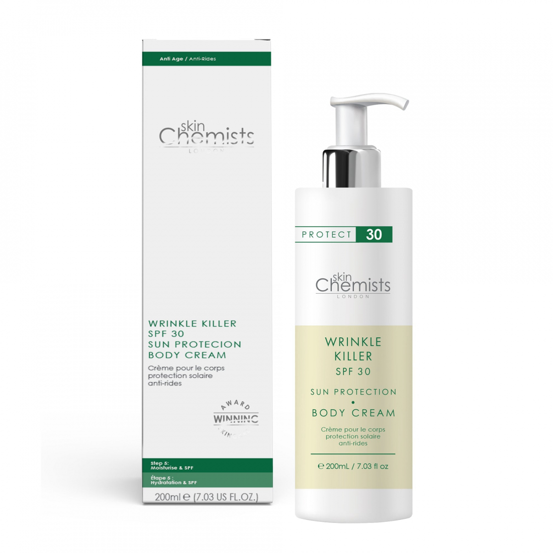 'Wrinkle Killer Sun Protection SPF30' Body Cream - 200 ml