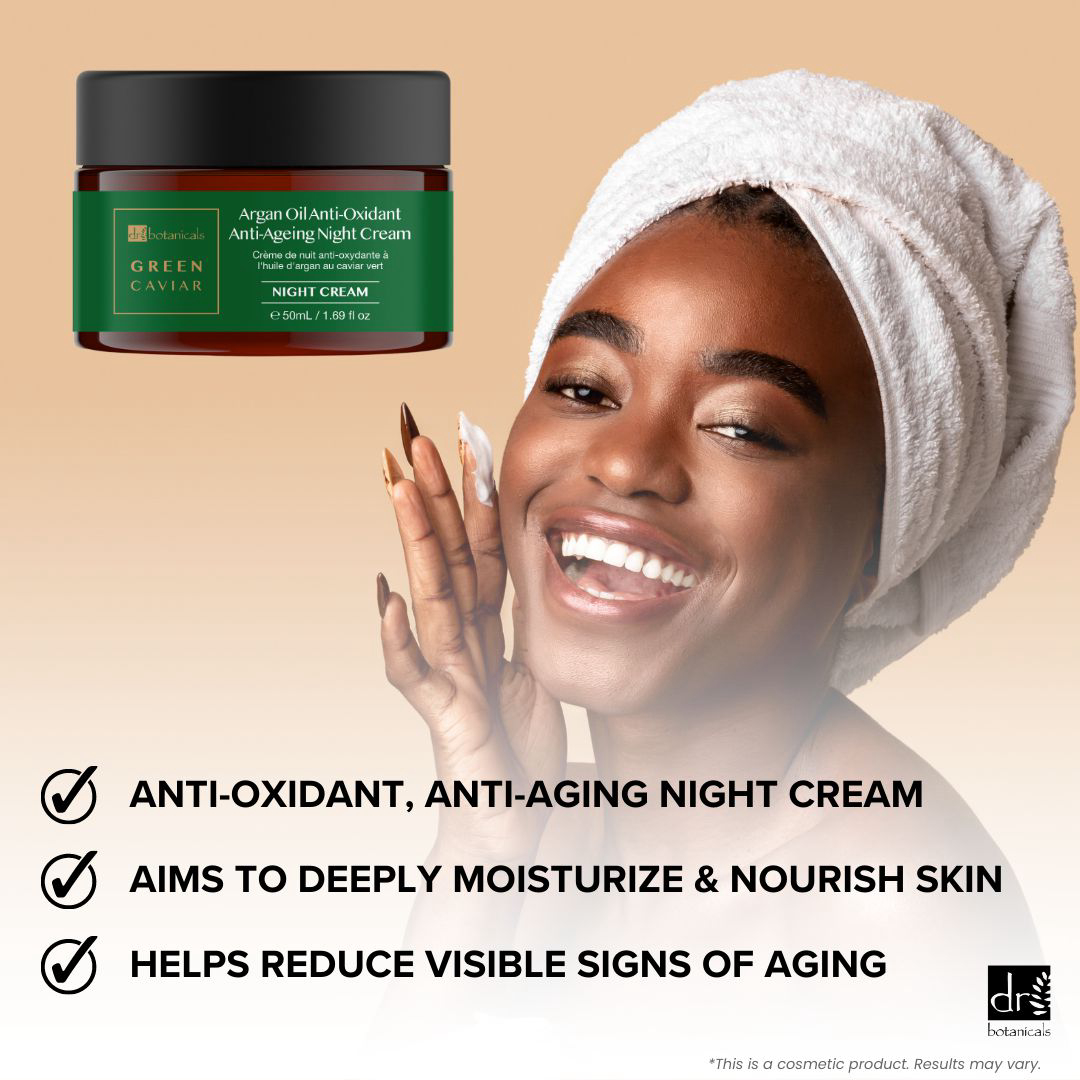 Crème de nuit anti-âge 'Green Caviar & Argan Oil Anti-Oxidant' - 50 ml