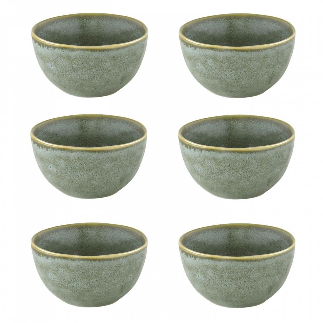 6Er-Set Schalen, Ø 11 cm, Aus Essential Green Steinzeug