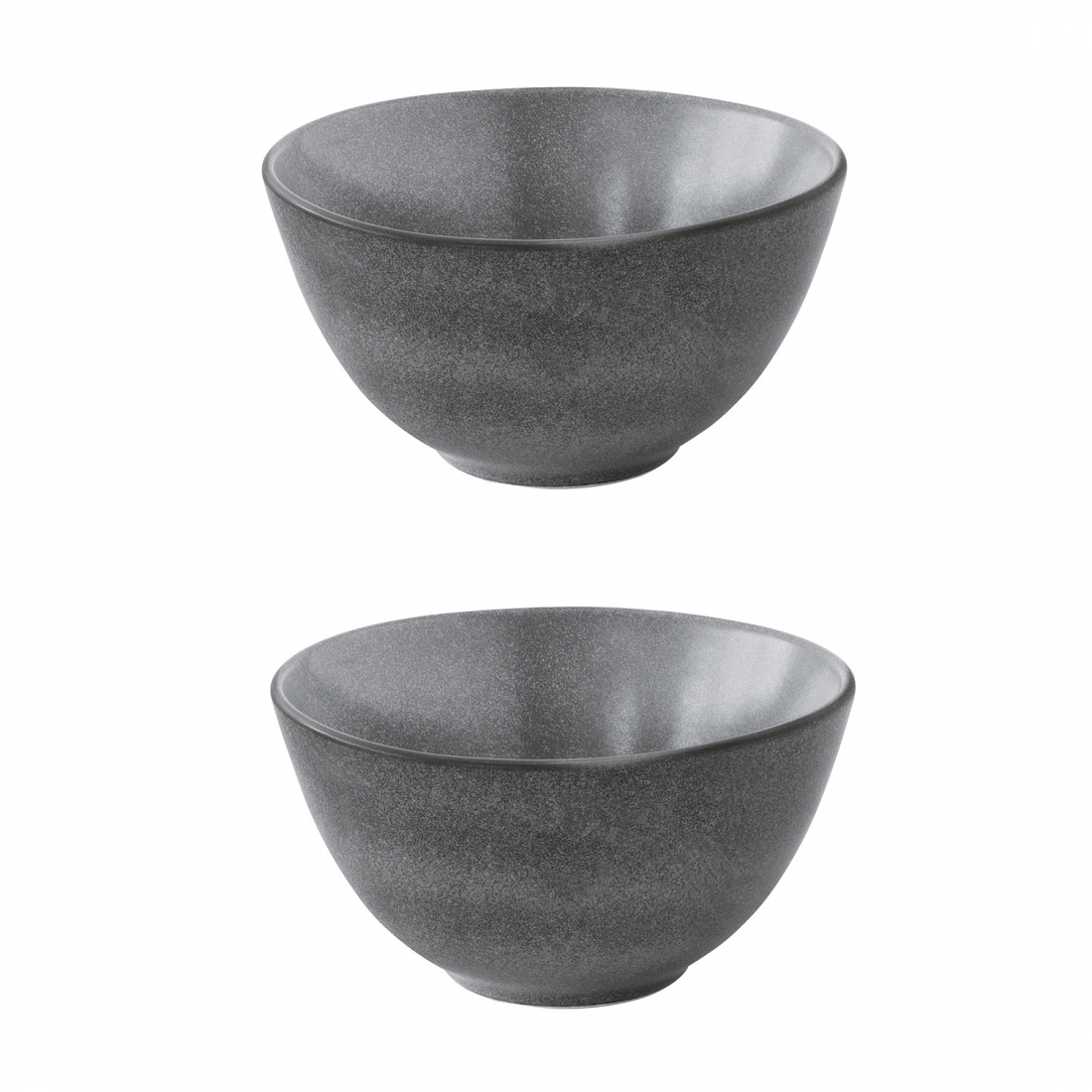 Set Aus 2 Salatschüsseln, Ø 20,5 cm, Aus Essential Dark Gray Steinzeug