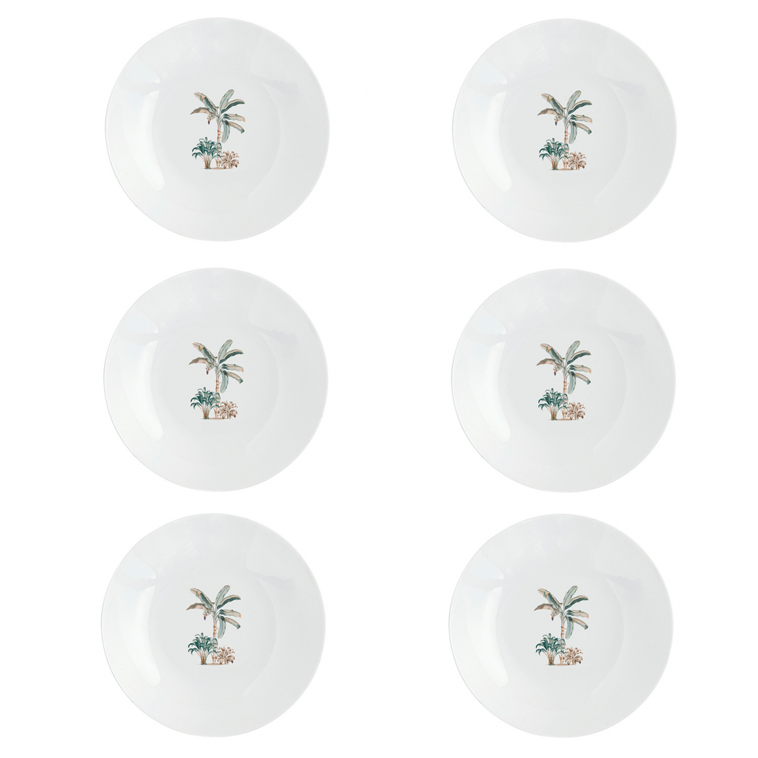 Set Of 6 Porcelain Soup Plates Ø 20.5 cm. Nostalgic Heaven
