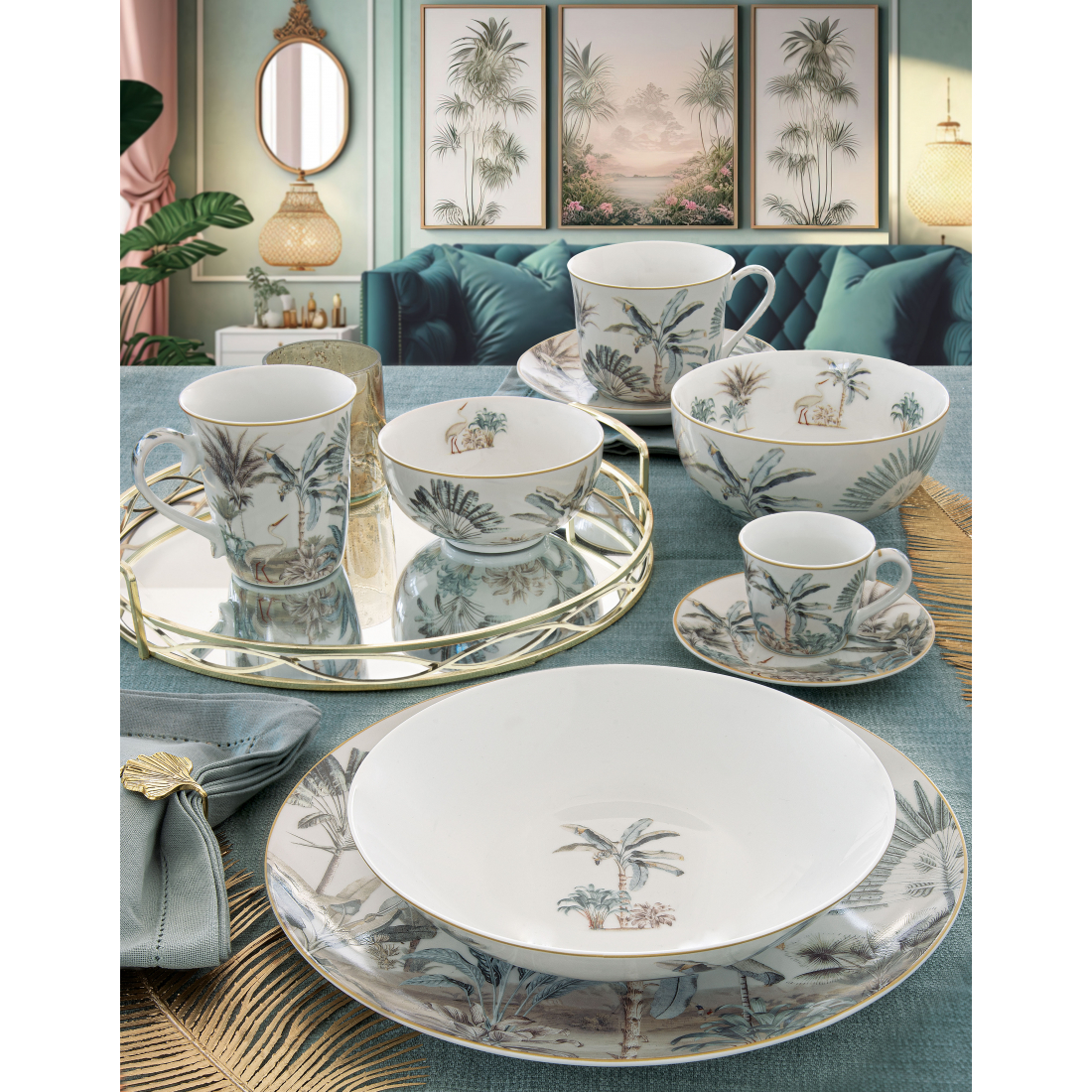 Set Mit 4 Desserttellern Nostalgic Heaven