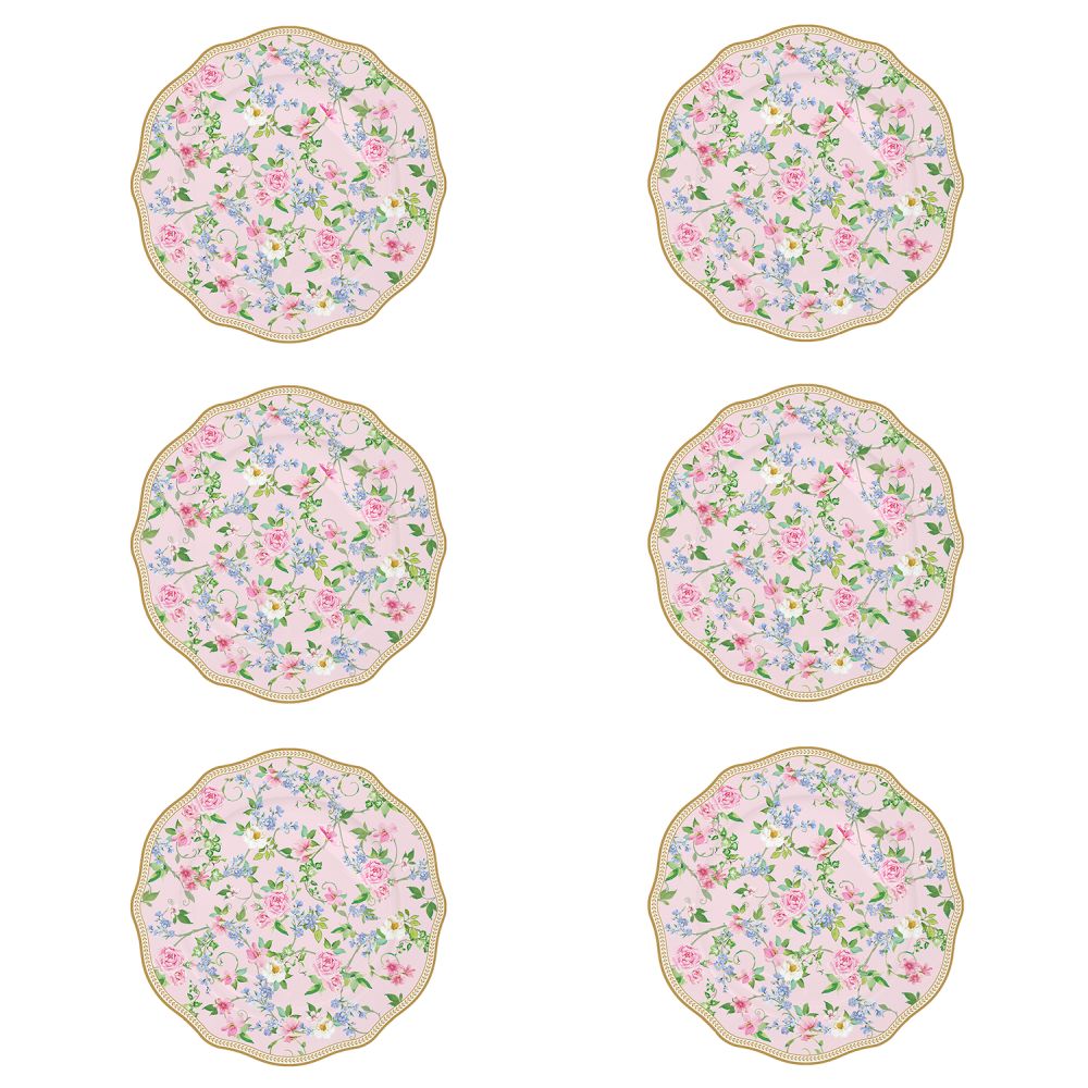 Set 6 Porcelain Side Plates Ø 20 cm Garden Joy - Vers.B