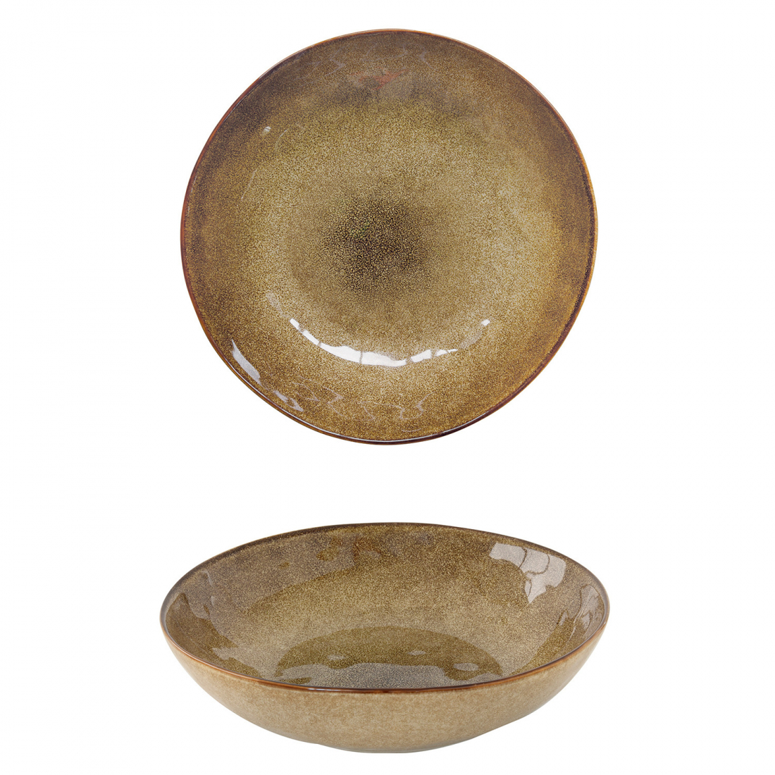 Set Aus 4 Tiefen Tellern, Ø 21 cm, Aus Genesis Terra Steinzeug