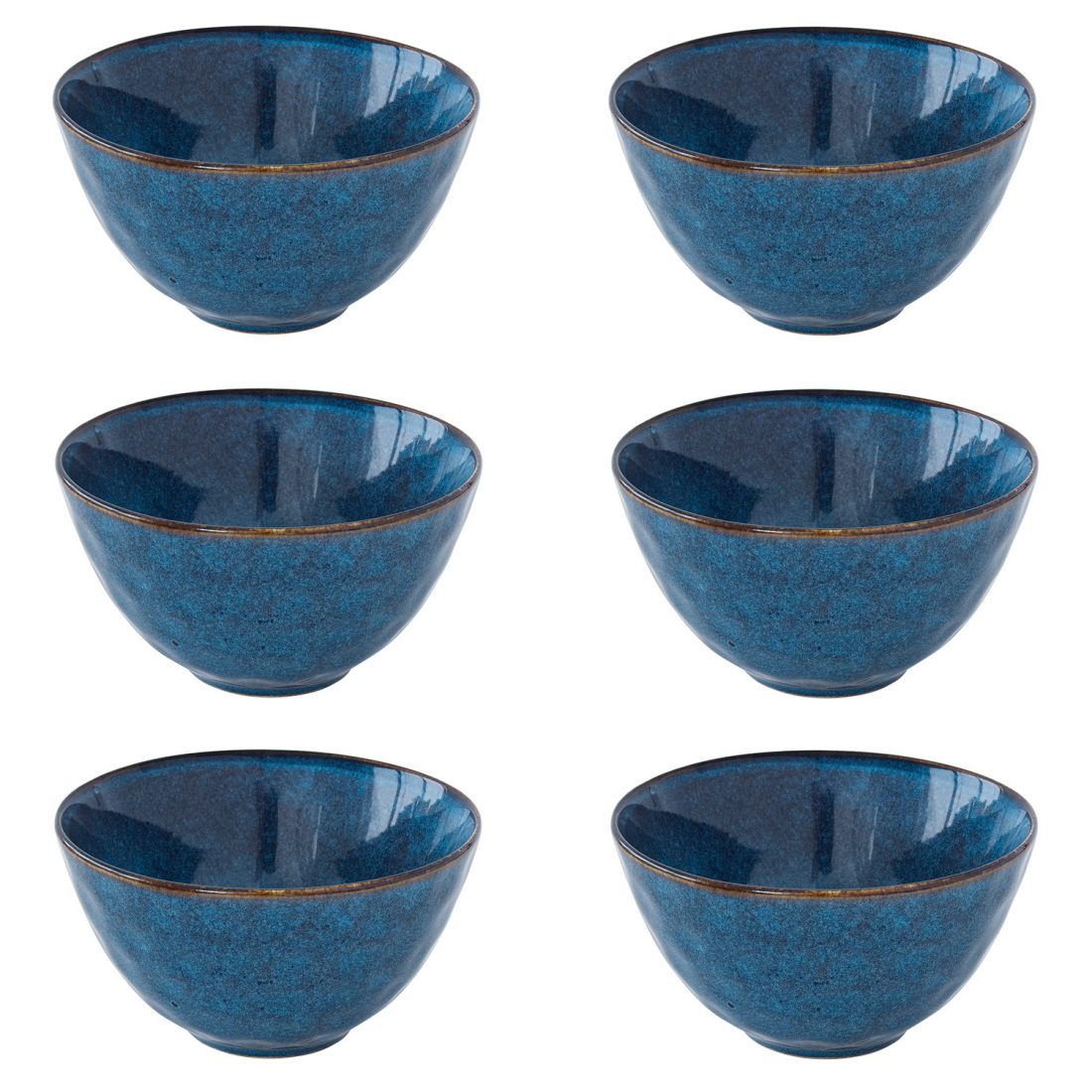 6Er-Set Schalen, Ø 15 cm, Aus Genesis Blue Steinzeug
