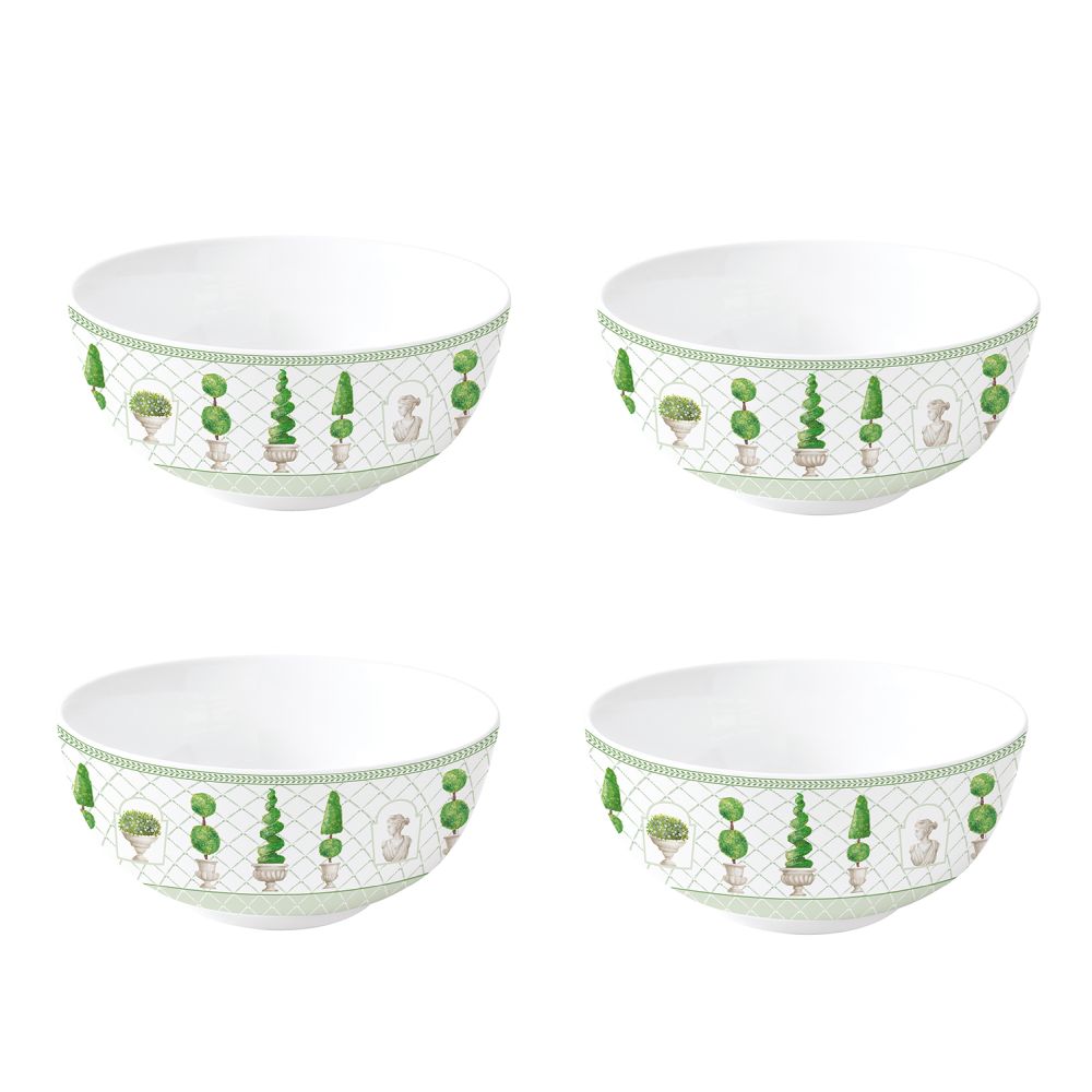 Set 4 Porcelain Bowl Ø 15 cm Topiary