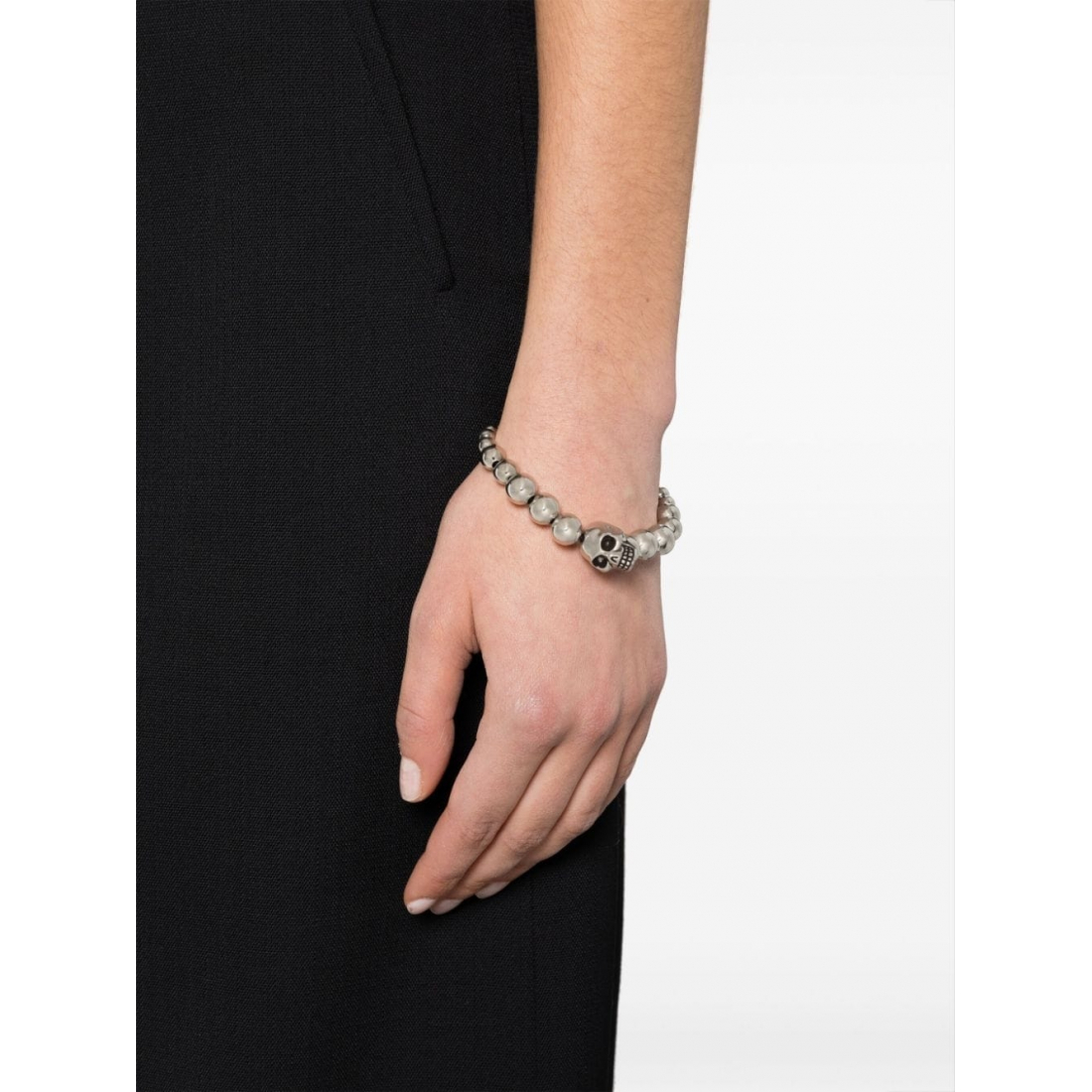 Bracelet 'Skull-Charm Beaded' pour Hommes