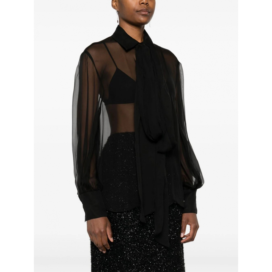 Chemise 'Scarf-Detail' pour Femmes