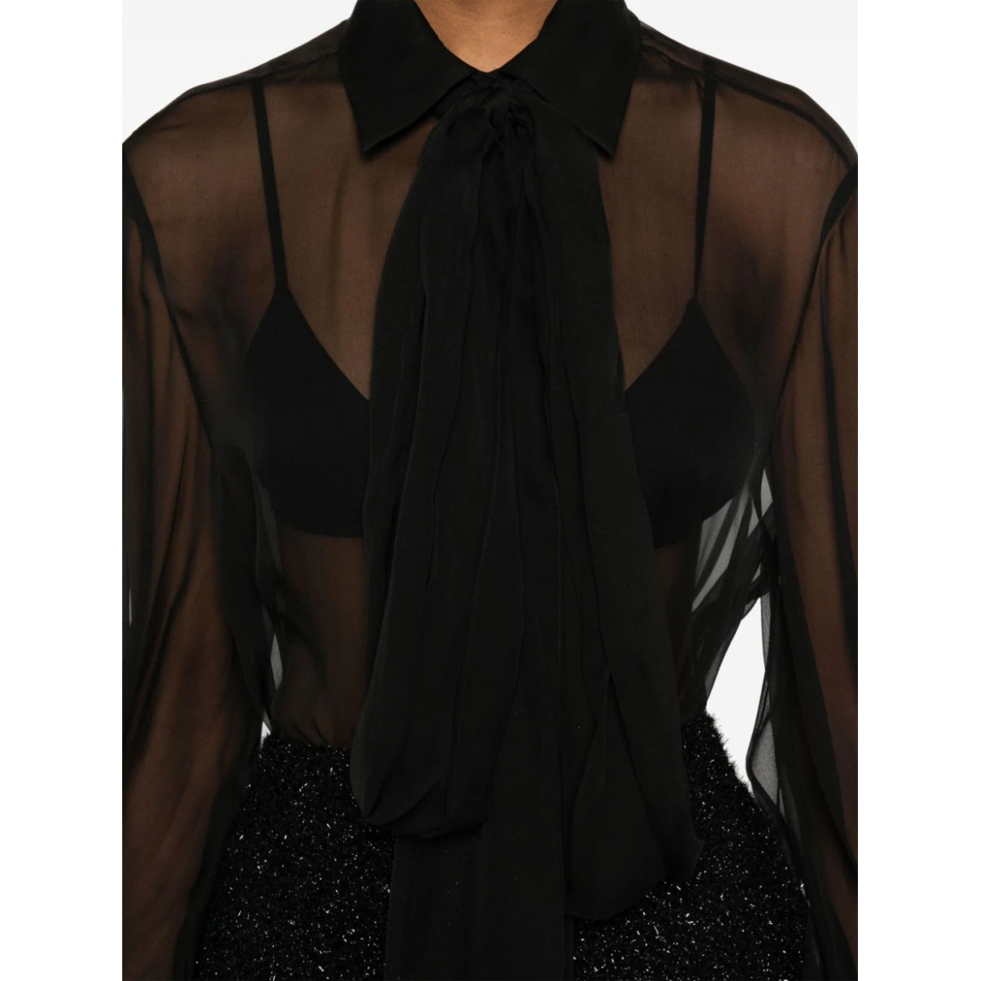 Chemise 'Scarf-Detail' pour Femmes