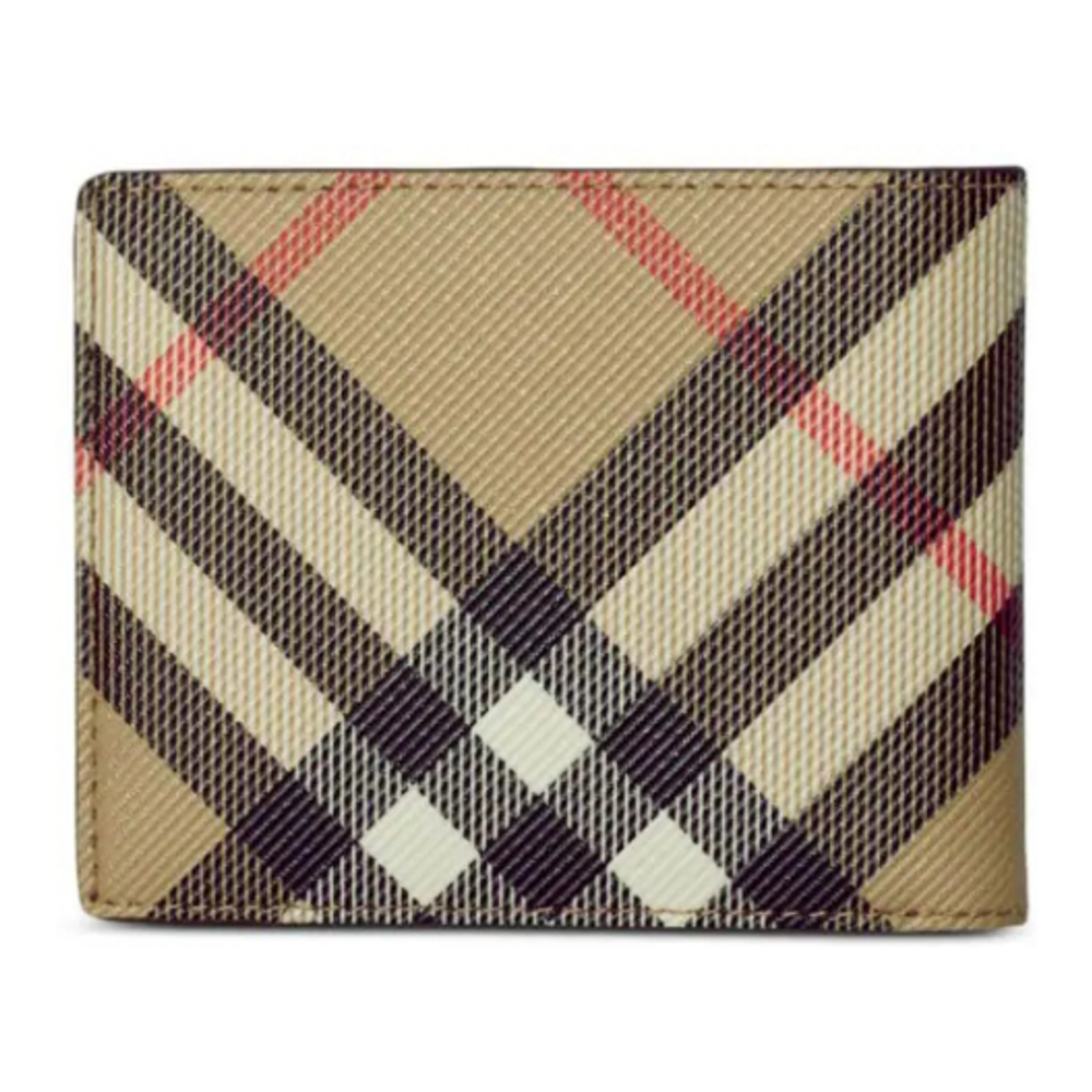 Portefeuille 'Check-Print Bi-Fold' pour Hommes