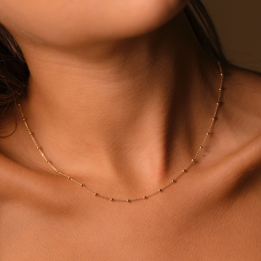 43Cm Yellow Gold Ball Chain (375/1000)