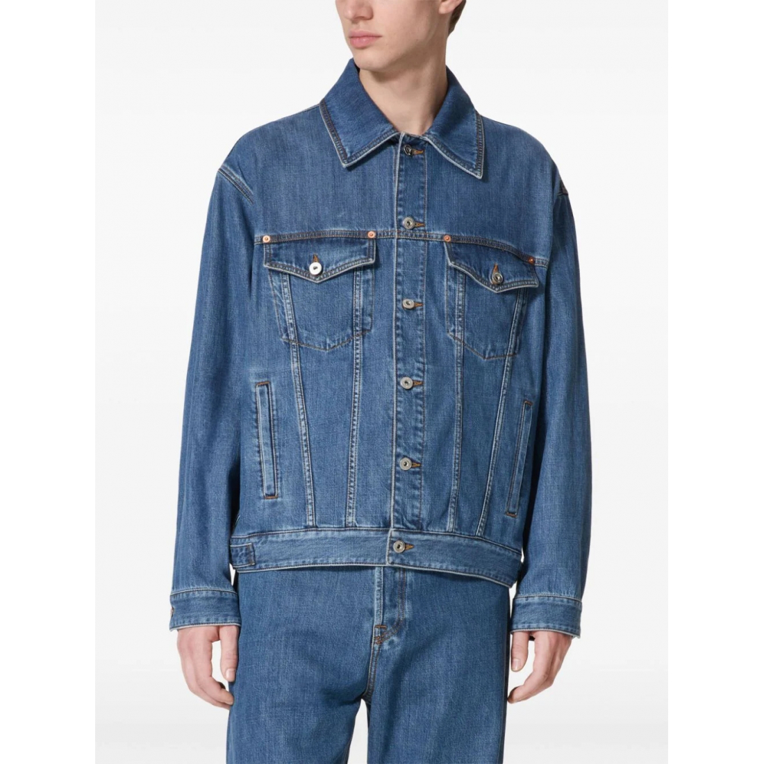 Veste en jeans 'Logo-Appliqué' pour Hommes