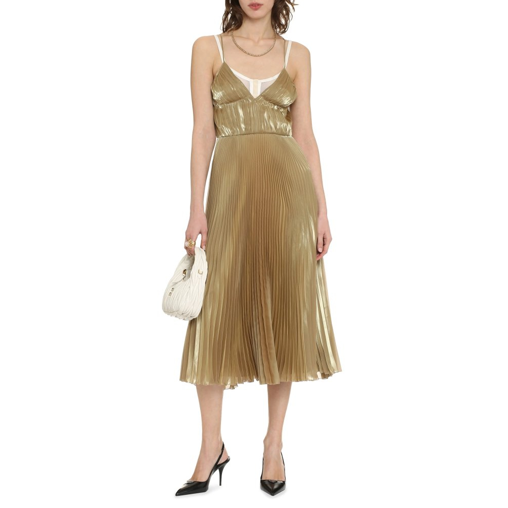 Robe Midi 'Technical Voile Pleated' pour Femmes