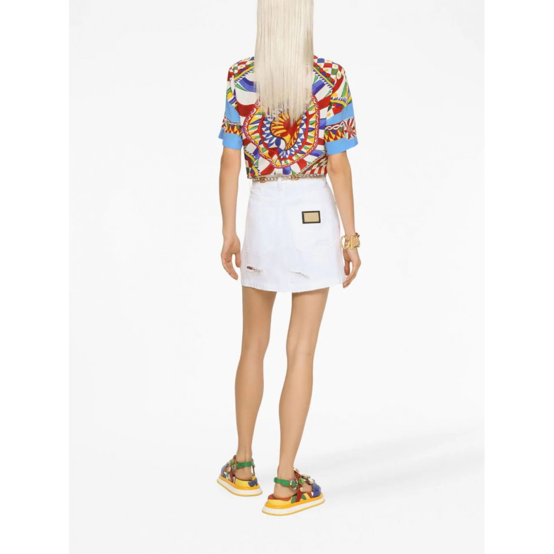 Women's 'Distressed Denim' Mini Skirt