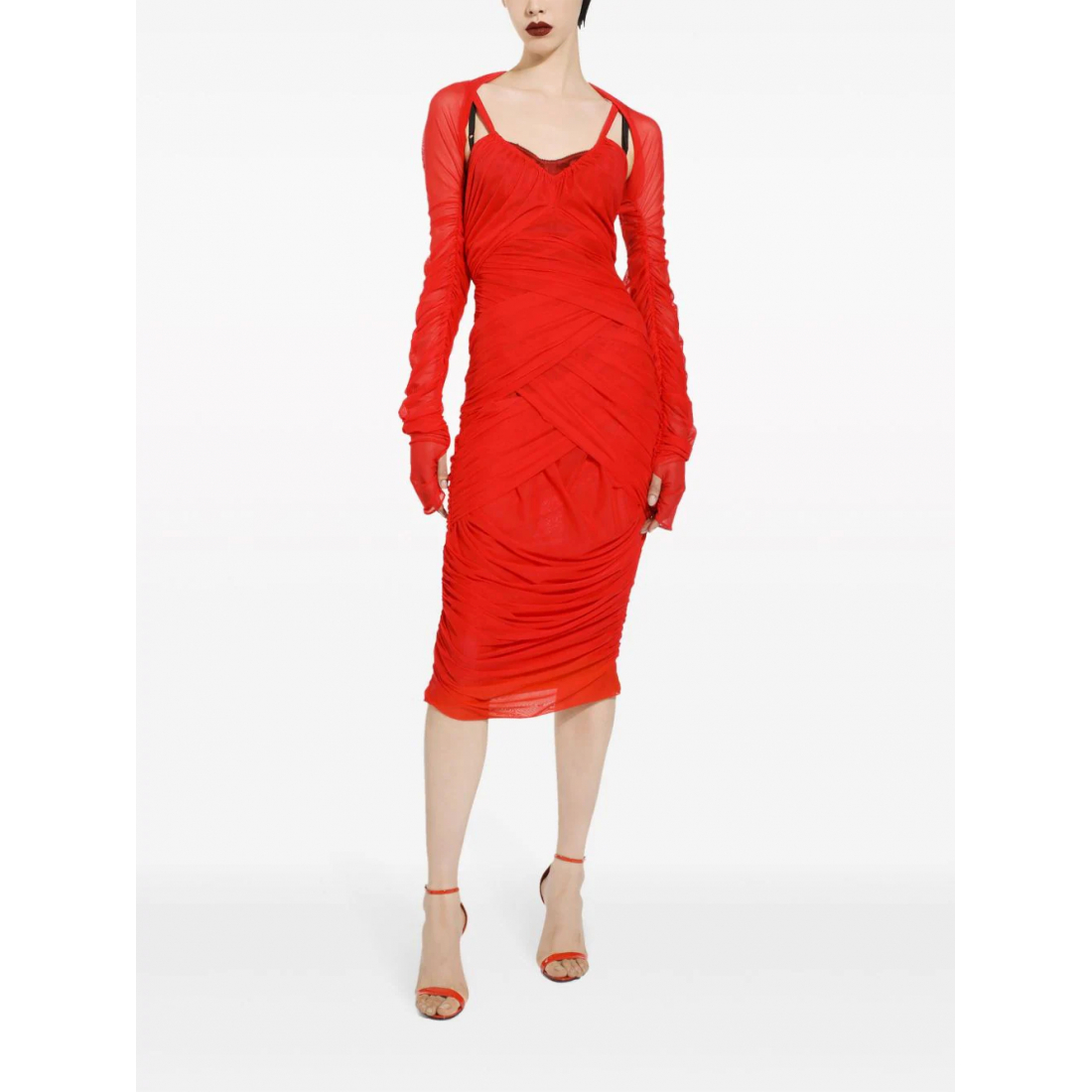 Women's 'Draped Layered' Midi Dress