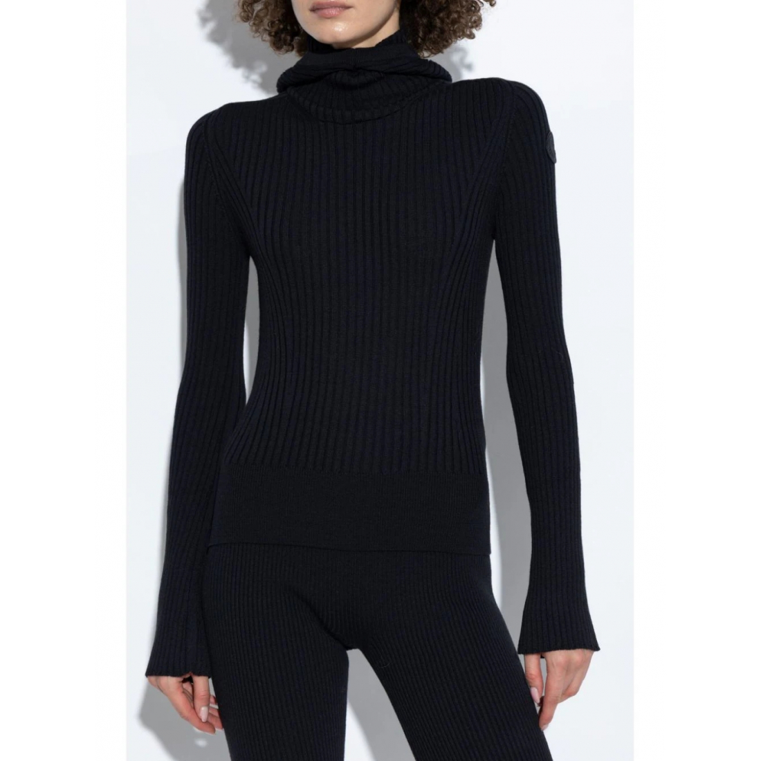 Women's 'Logo-Patch Ribbed' Hoodie