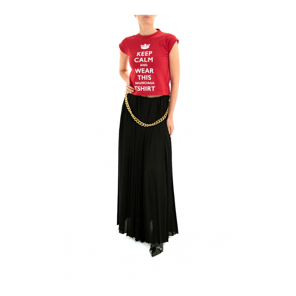 Women's 'Chain-Detail Pleated' Maxi Skirt