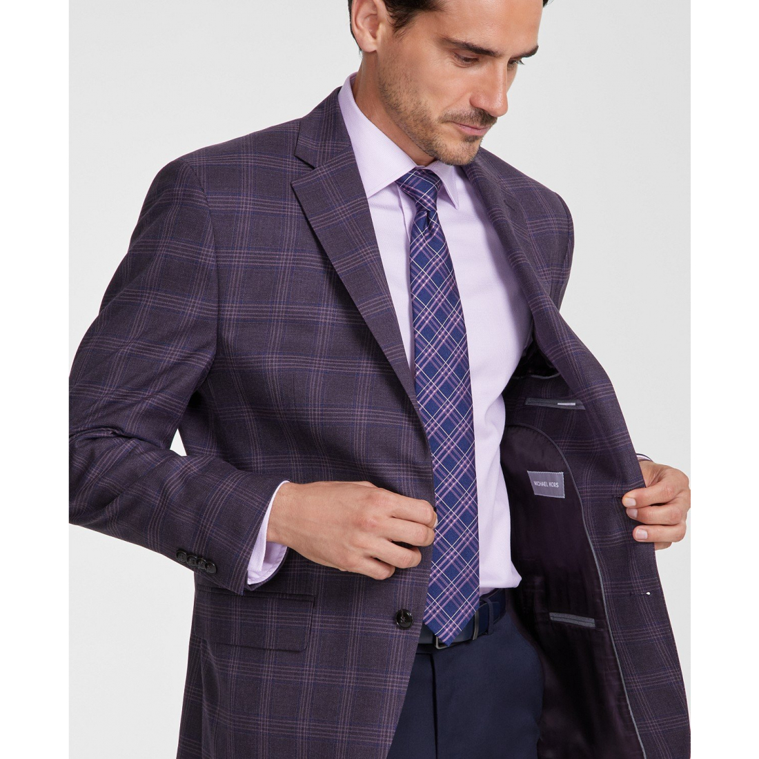Blazer 'Classic-Fit Plaid Sport' pour Hommes