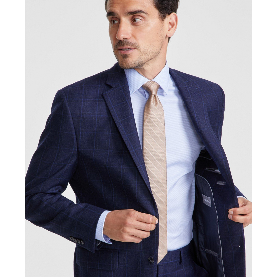 Blazer 'Classic-Fit Stretch Plaid Suit Separate' pour Hommes