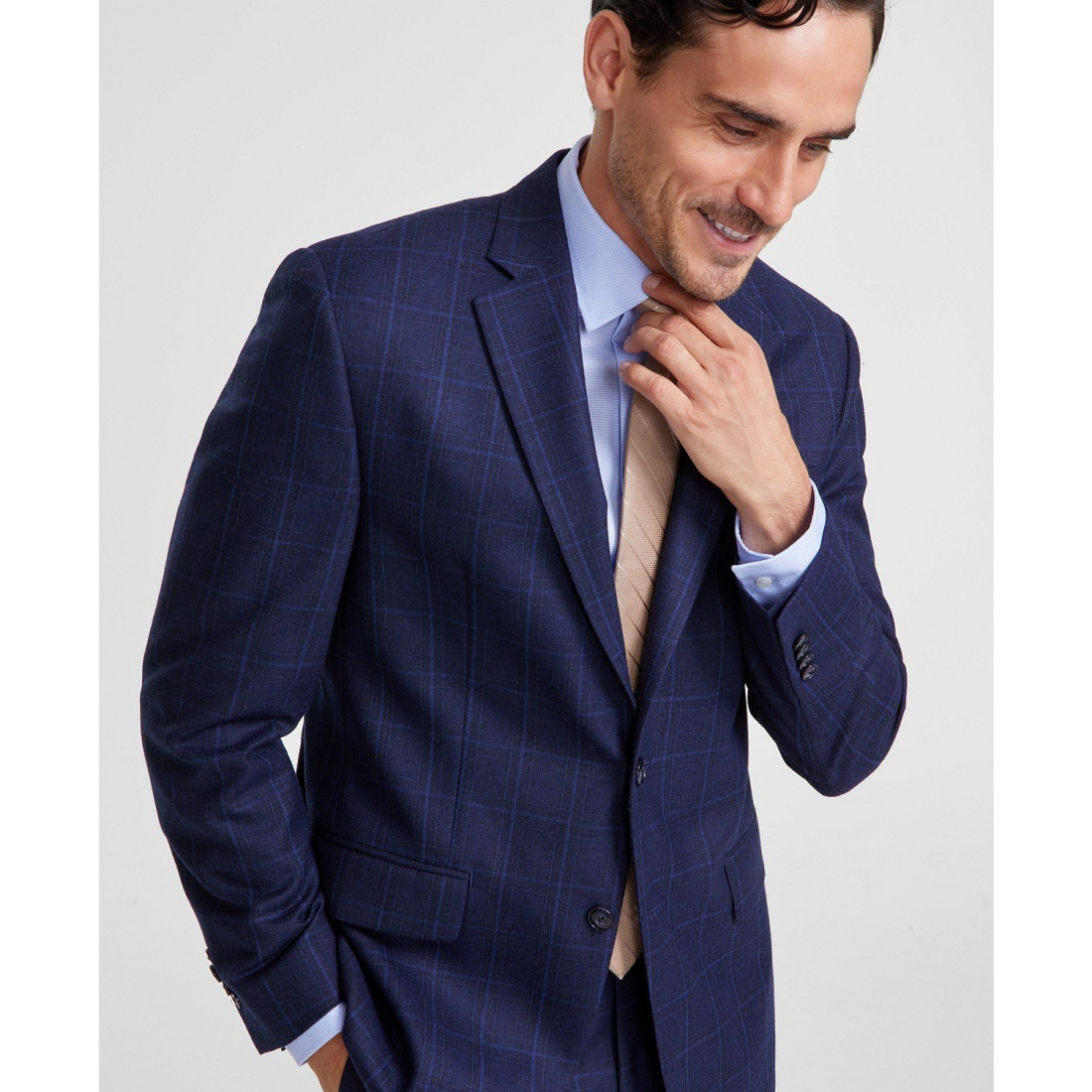Blazer 'Classic-Fit Stretch Plaid Suit Separate' pour Hommes