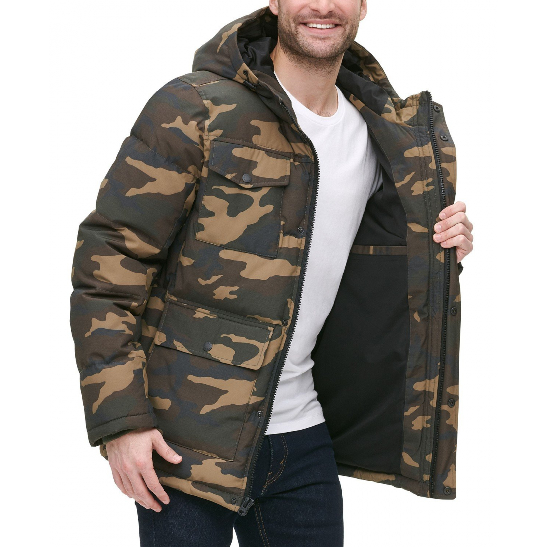 Veste matelassée 'Four Pocket Parka Hoody' pour Hommes