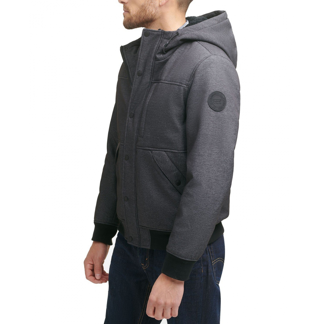 Veste de pluie 'Soft Shell Sherpa Lined Hooded' pour Hommes