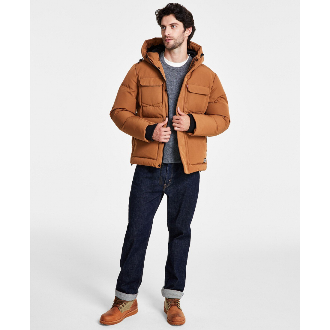 Veste matelassée 'Quilted Hooded' pour Hommes