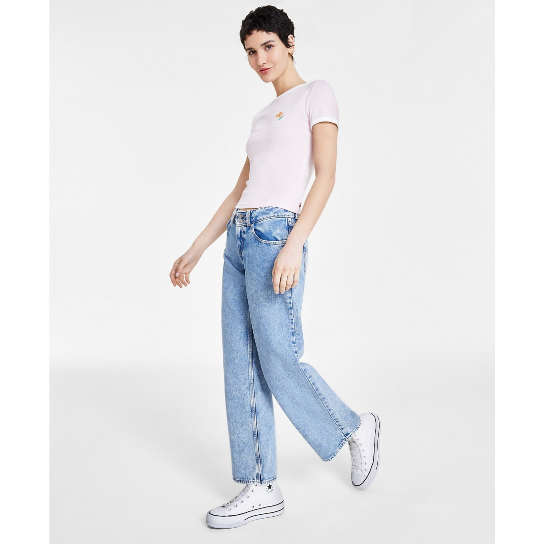 Women's 'Super-Low Double-Button Relaxed-Fit Denim' Jeans
