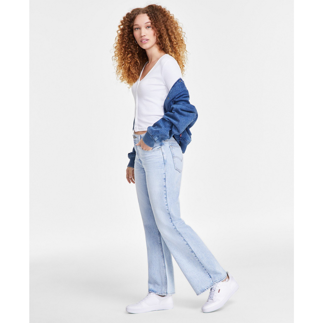 Jeans '94 Cotton Baggy-Fit Bootcut Macy's Exclusive' pour Femmes