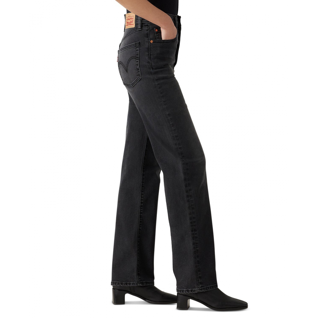 Jeans 'Ribcage High-Rise Straight-Leg' pour Femmes