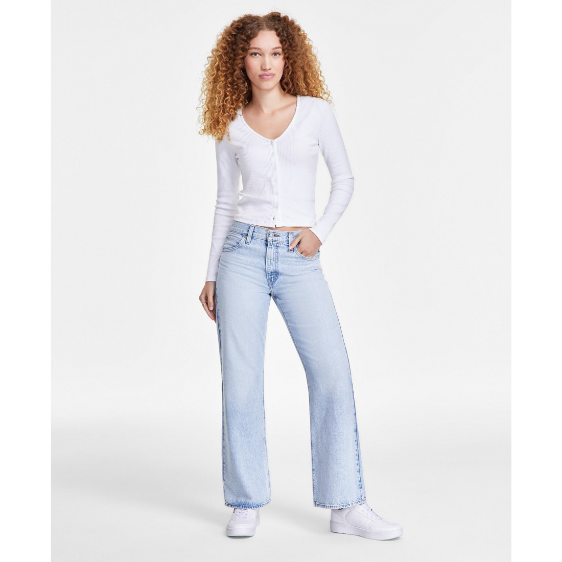 Jeans '94 Cotton Baggy-Fit Bootcut Macy's Exclusive' pour Femmes