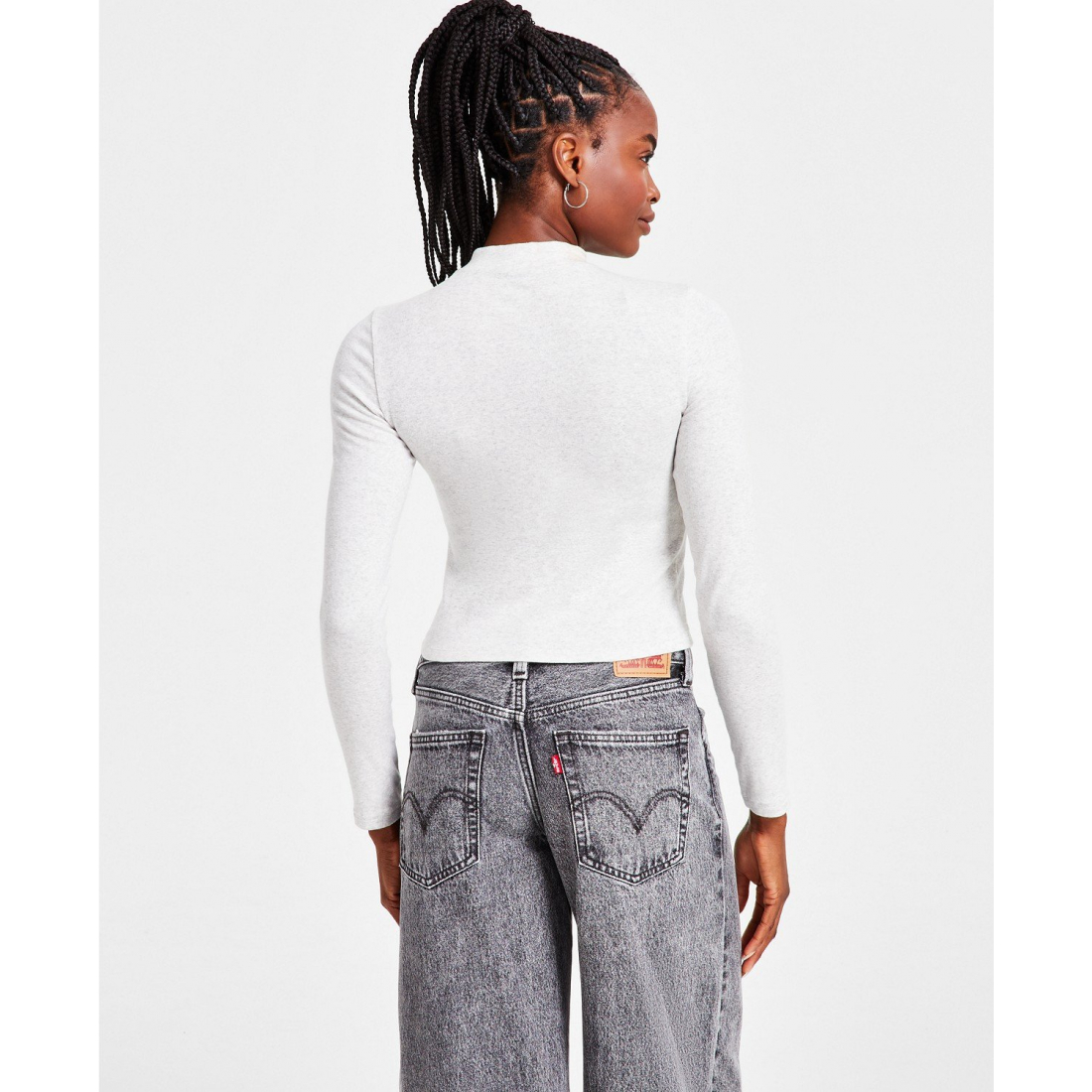 Women's 'Effortless Mock Neck' Long-Sleeve T-Shirt