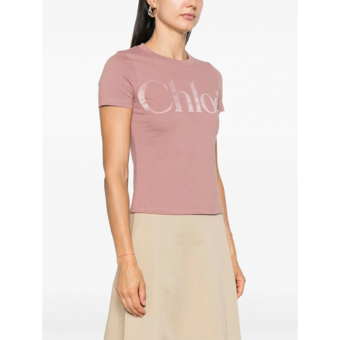 T-shirt 'Flocked-Logo' pour Femmes