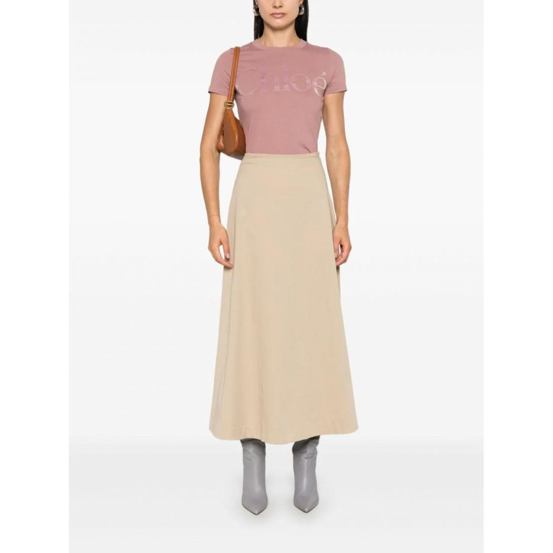 T-shirt 'Flocked-Logo' pour Femmes