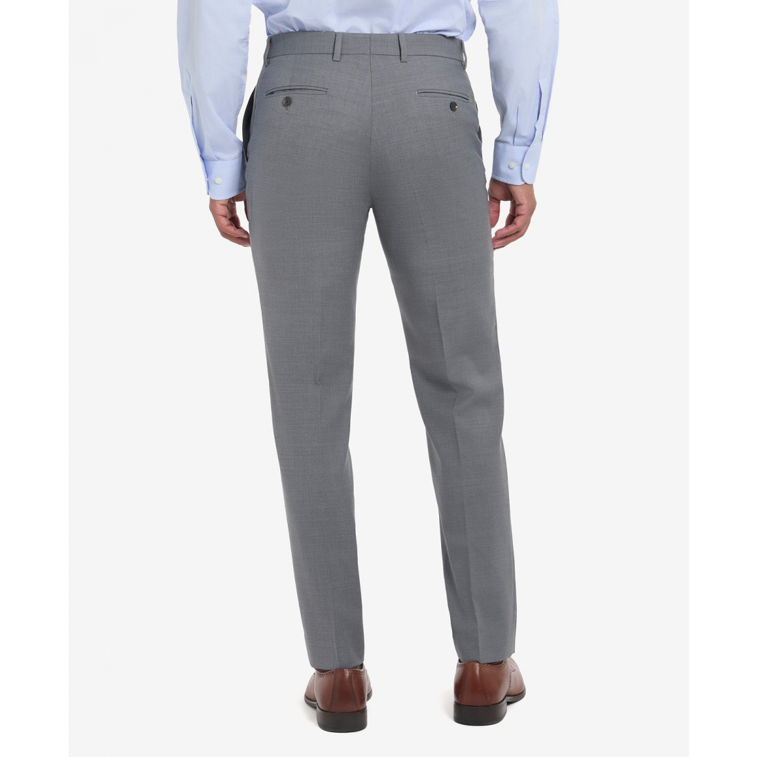 'Solid Pearl Grey Suit Pants' pour Hommes