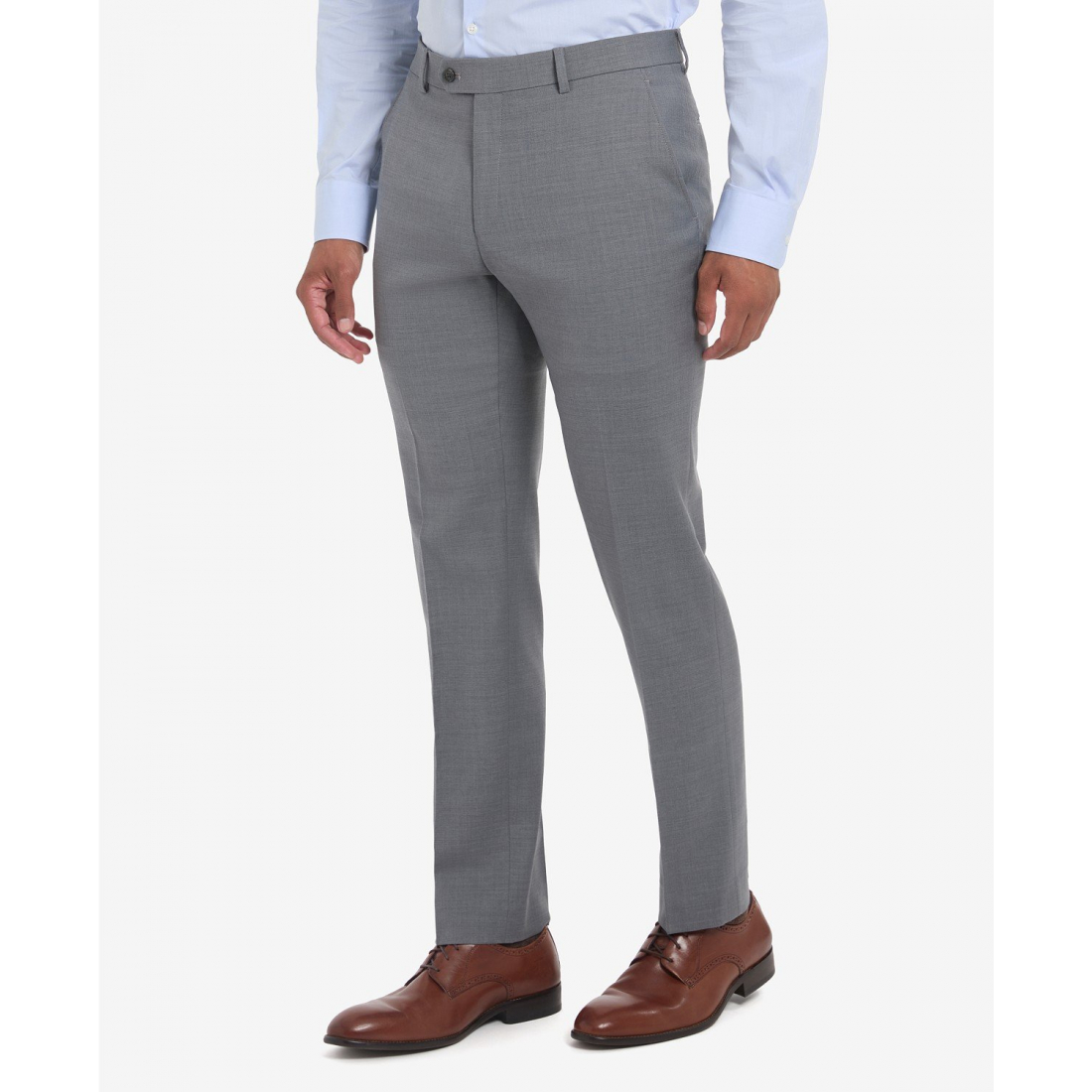 'Solid Pearl Grey Suit Pants' pour Hommes